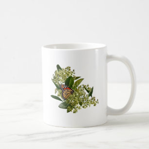 Monarch Butterfly on Euonymus Coffee Mug