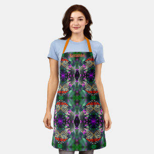 Monarch Butterfly On Flower Abstract Personalised Apron