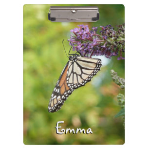 Monarch Butterfly on Purple Butterfly Bush Clipboard