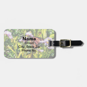 Monarch Butterfly on Purple Wildflower Luggage Tag