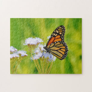 Monarch Butterfly on Wildflowers Art Puzzle