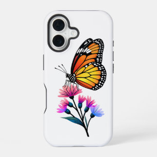 Monarch Butterfly on Wildflowers iPhone 16 Case