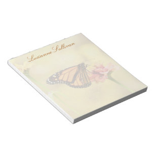 Monarch Butterfly on Zinnia Notepad