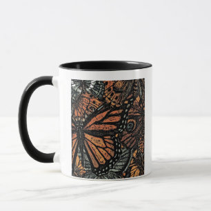 Monarch Butterfly Orange and Black Graphic Motif Mug