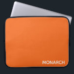 Monarch butterfly orange color name laptop sleeve<br><div class="desc">Monarch butterfly orange color name</div>
