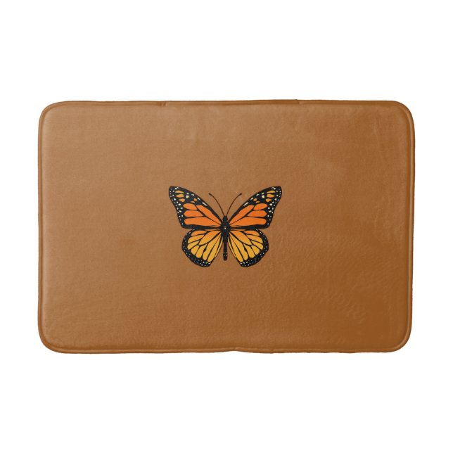 Monarch Butterfly Original Bath Mat (Front)