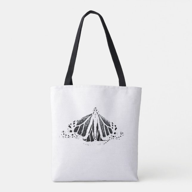 Monarch  butterfly outline tote bag (Back)