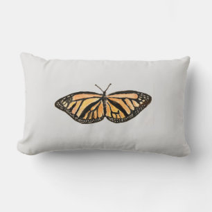 Monarch Butterfly Painting Throw Pillow