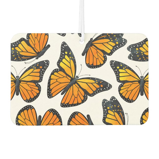 Monarch Butterfly Pattern Car Air Freshener (Front)