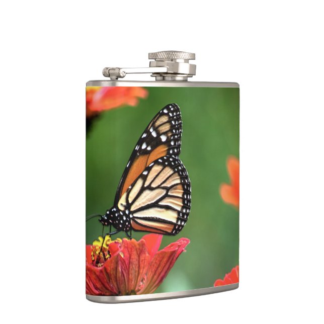 Monarch Butterfly Pollination Hip Flask (Right)