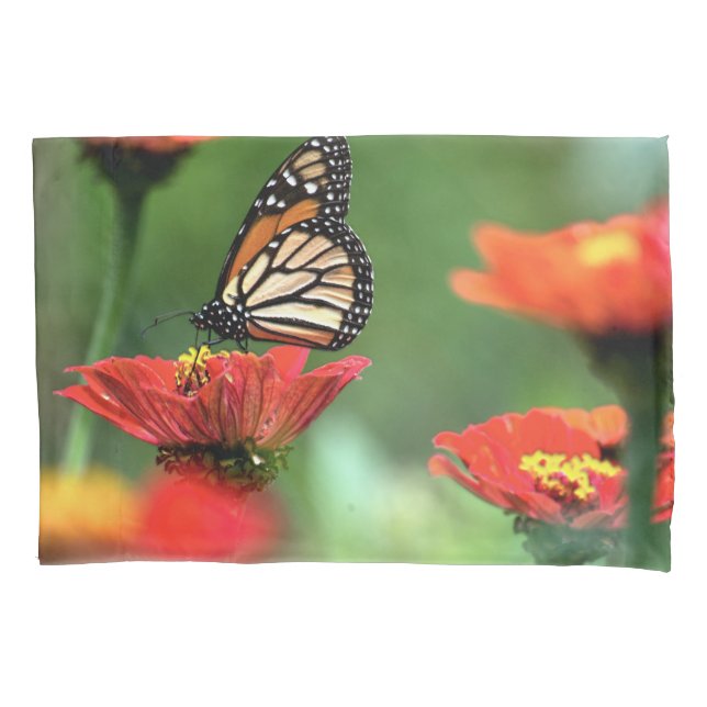 Monarch Butterfly Pollination Pillowcase (Front)