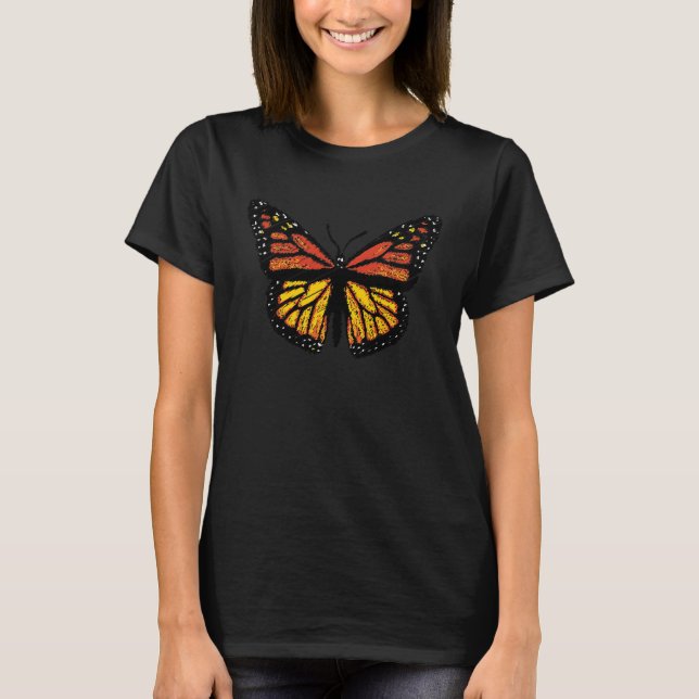 Monarch Butterfly  Portrait Entomology Butterflies T-Shirt (Front)