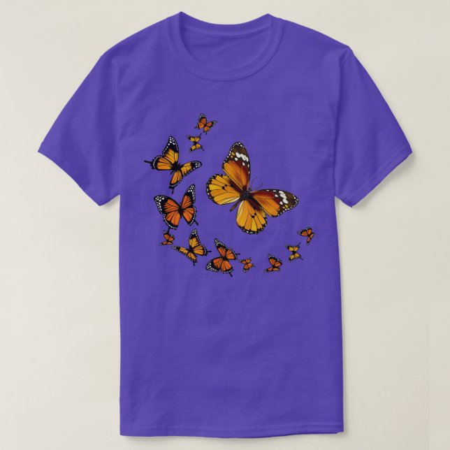 Monarch Butterfly Rapsody Cute Colorful Butterflie T-Shirt (Design Front)