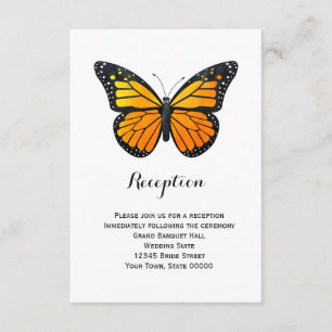 Monarch Butterfly Reception Info Card