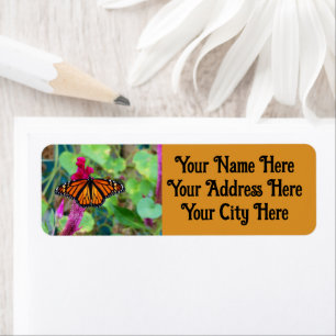 Monarch Butterfly Return Address Label