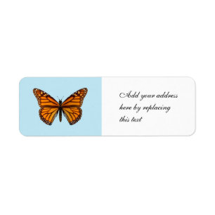 Monarch Butterfly Return Address Label