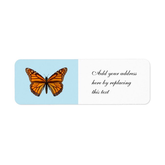 Monarch Butterfly Return Address Label (Front)