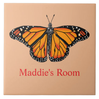 Monarch butterfly Room Sign Ceramic Tile