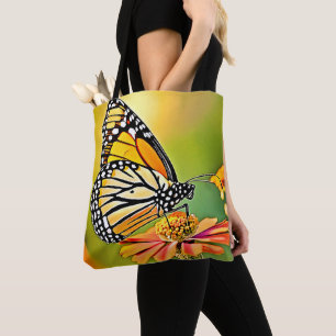 Monarch Butterfly Sip Design Tote Bag
