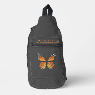 Monarch butterfly sling bag