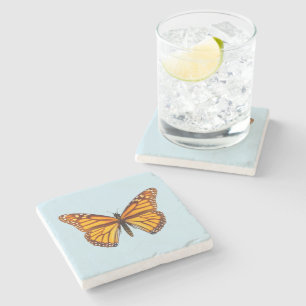 Monarch Butterfly Stone Coaster