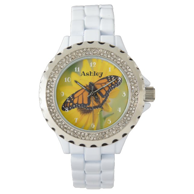 Monarch Butterfly Sunflower Watch (Front)