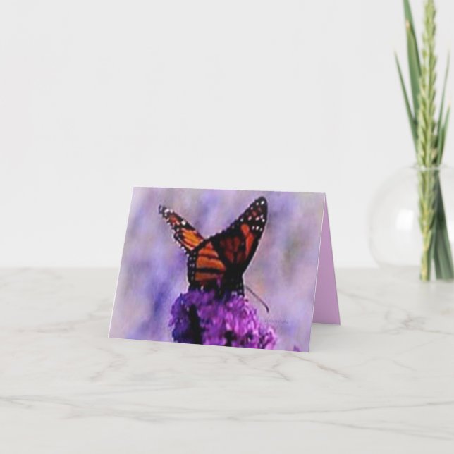Monarch Butterfly Sympathy card (Front)