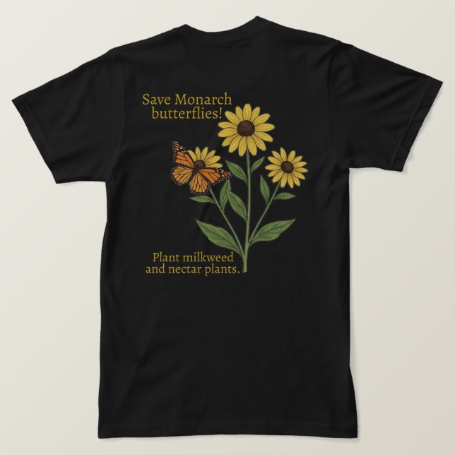 Monarch butterfly T-Shirt (Design Back)