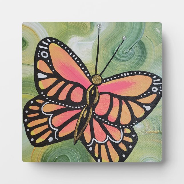 Monarch Butterfly Tabletop Plaque (Front)