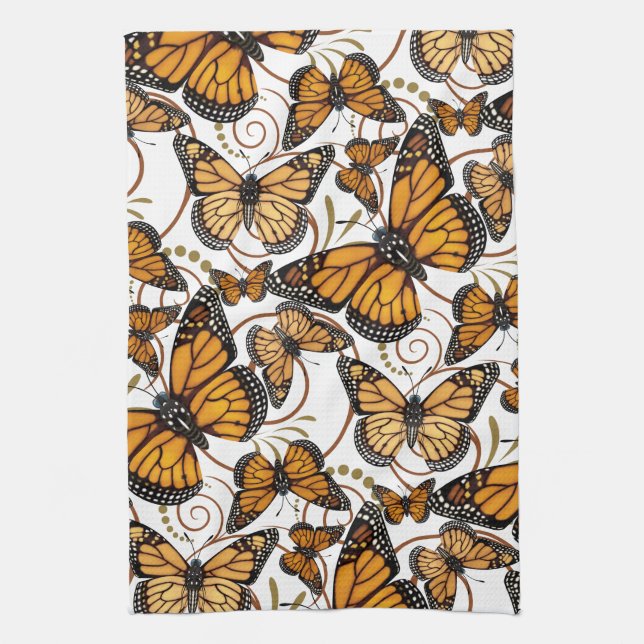 Monarch Butterfly Tea Towel (Vertical)