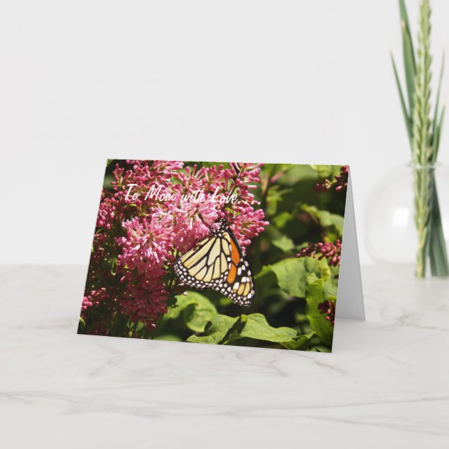 Monarch Butterfly Thank You Card (Front)