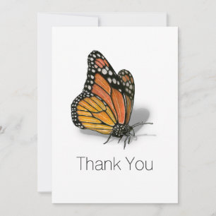 Monarch Butterfly Thank You Card