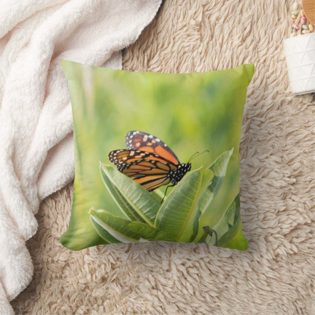 Monarch Butterfly Throw Pillow (Blanket)
