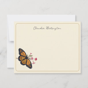 Monarch Butterfly Vintage Inspired Buttercream Card