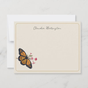 Monarch Butterfly Vintage Inspired Nature Lover Card