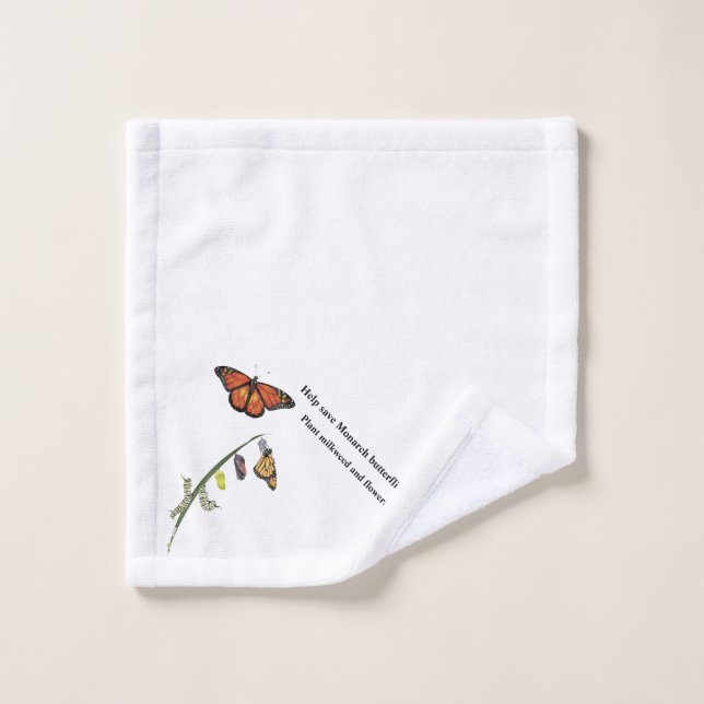 Monarch butterfly wash cloth (Wash Cloth)