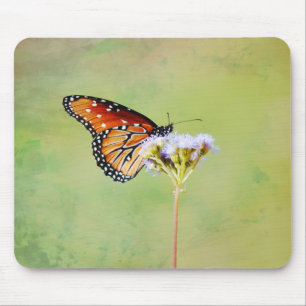 Monarch Butterfly Wildflower Art Mouse Pad