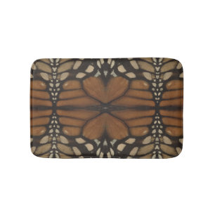 Monarch Butterfly Wing Close Up Pattern Bath Mat