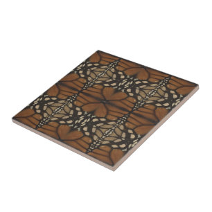 Monarch Butterfly Wing Close Up Repeat Pattern  Ceramic Tile