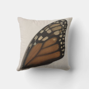 Monarch Butterfly Wing On Paper  Cushion