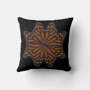 Monarch Butterfly Wings Circular Pattern  Cushion