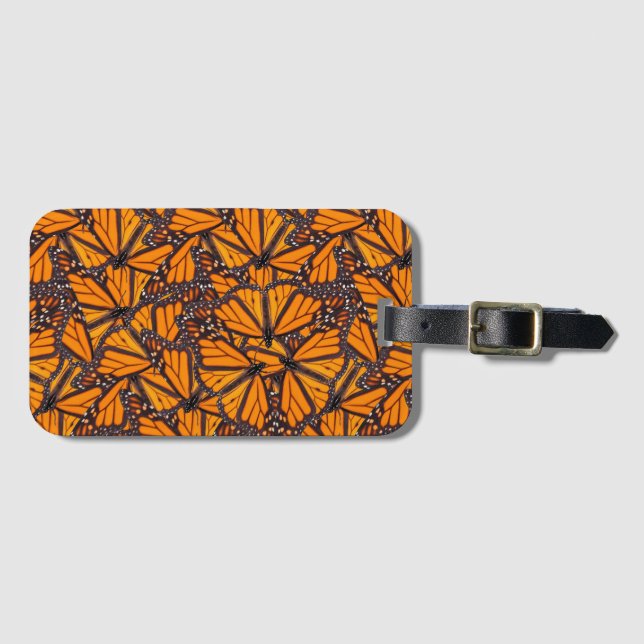 Monarch Butterfly Wings Luggage Tag (Front Horizontal)