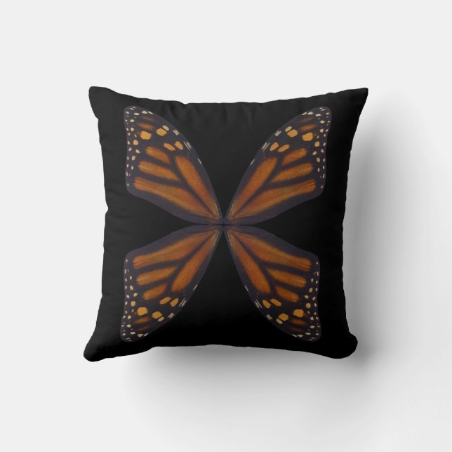 Monarch Butterfly Wings Pattern  Cushion (Back)
