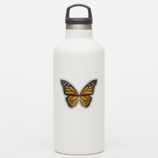 Monarch butterfly wings water bottle