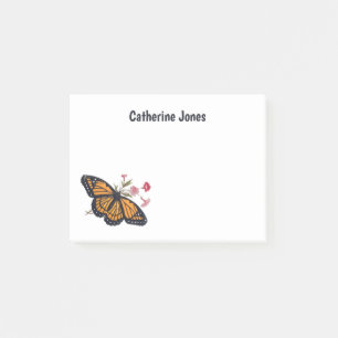 Monarch Butterfly With Name Personalised Notes