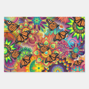 Monarch Butterfly Wrapping Paper Sheet