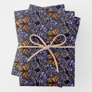 Monarch Butterfly Wrapping Paper Sheet