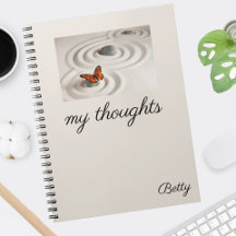 Monarch Butterfly Zen Garden Notebook 6.5 x 8.75