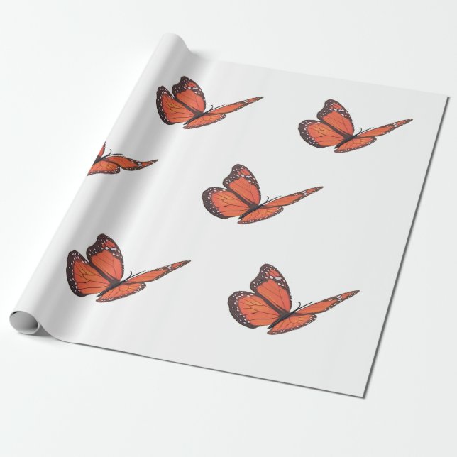 Monarch Butterfy Wrapping Paper (Unrolled)