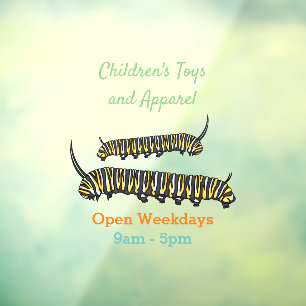 Monarch caterpillar cartoon illustration